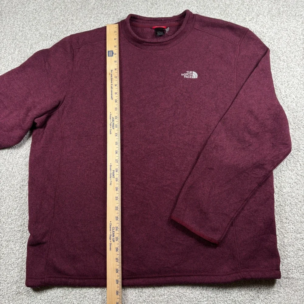 The North Face Gordon Lyons Pullover Mens XXL Burgundy Heather Fleece Sweater